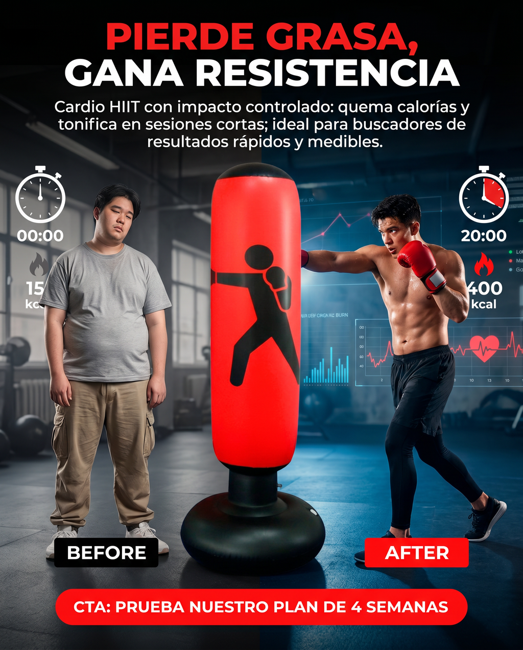 PunchCore™ | Freestanding Punching Bag for Home Training