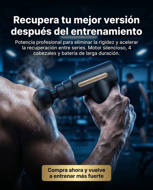 RecoveryGun™ | Pistola de Masaje Muscular de Percusión